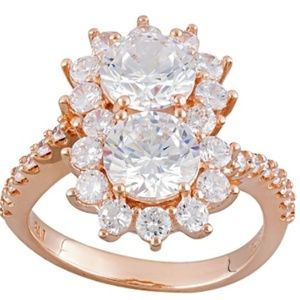 18k Rose Gold over Sterling Eterno Ring SZ 10